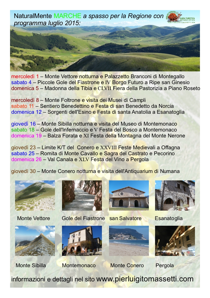 luglio Passeggiate e Visite Guidate